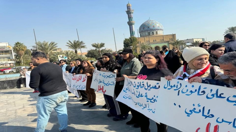 رافضاً جلسة تمرير القوانين بسلة واحدة.. حزب الوفاق الوطني العراقي يُشارك إحتجاجات الغضب ضد تعديل قانون الأحوال الشخصية